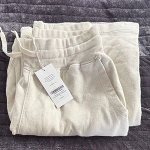 Buck Mason Cream Track Pants